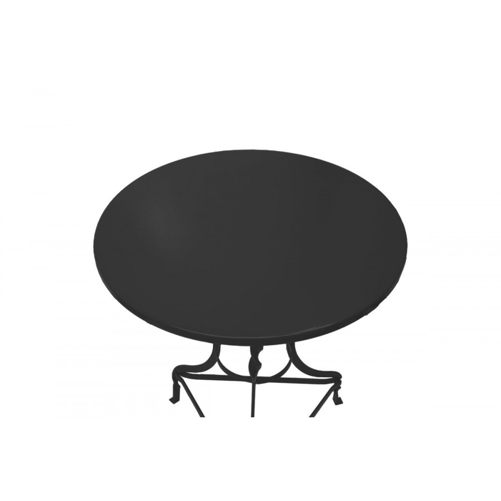 Τραπέζι "NOAH" από μέταλλο σε μαύρο χρώμα Φ58x72