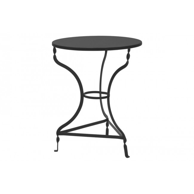 Τραπέζι "NOAH" από μέταλλο σε μαύρο χρώμα Φ58x72