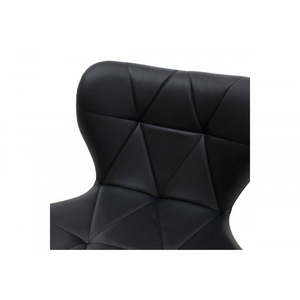 Σκαμπώ μπαρ "COOZY" από μέταλλο/PU σε μαύρο χρώμα 46x47x90