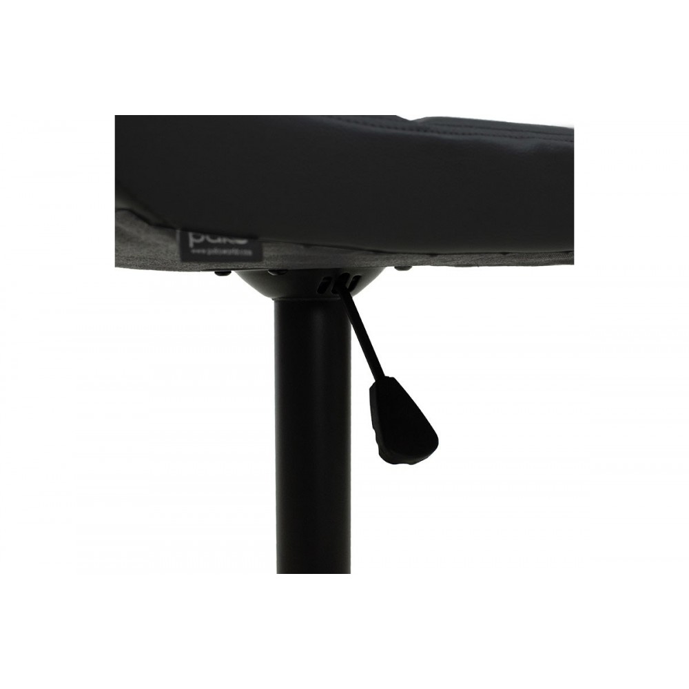 Σκαμπώ μπαρ "COOZY" από μέταλλο/PU σε μαύρο χρώμα 46x47x90