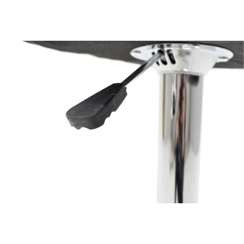 Σκαμπώ μπαρ "COOZY" από μέταλλο/PU σε χρωμίου/λευκό χρώμα 46x47x90