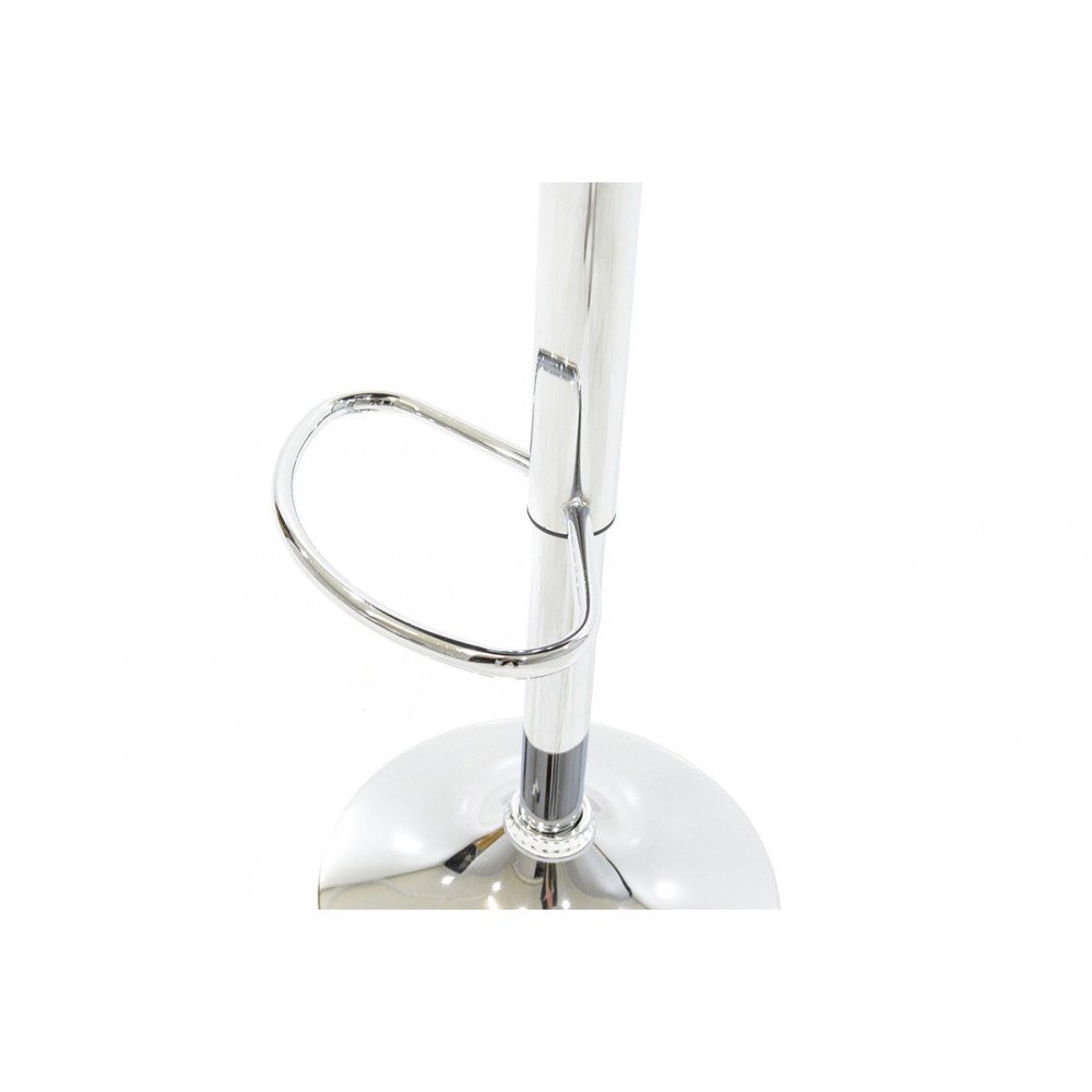 Σκαμπώ μπαρ "COOZY" από μέταλλο/PU σε χρωμίου/μαύρο χρώμα 46x47x90