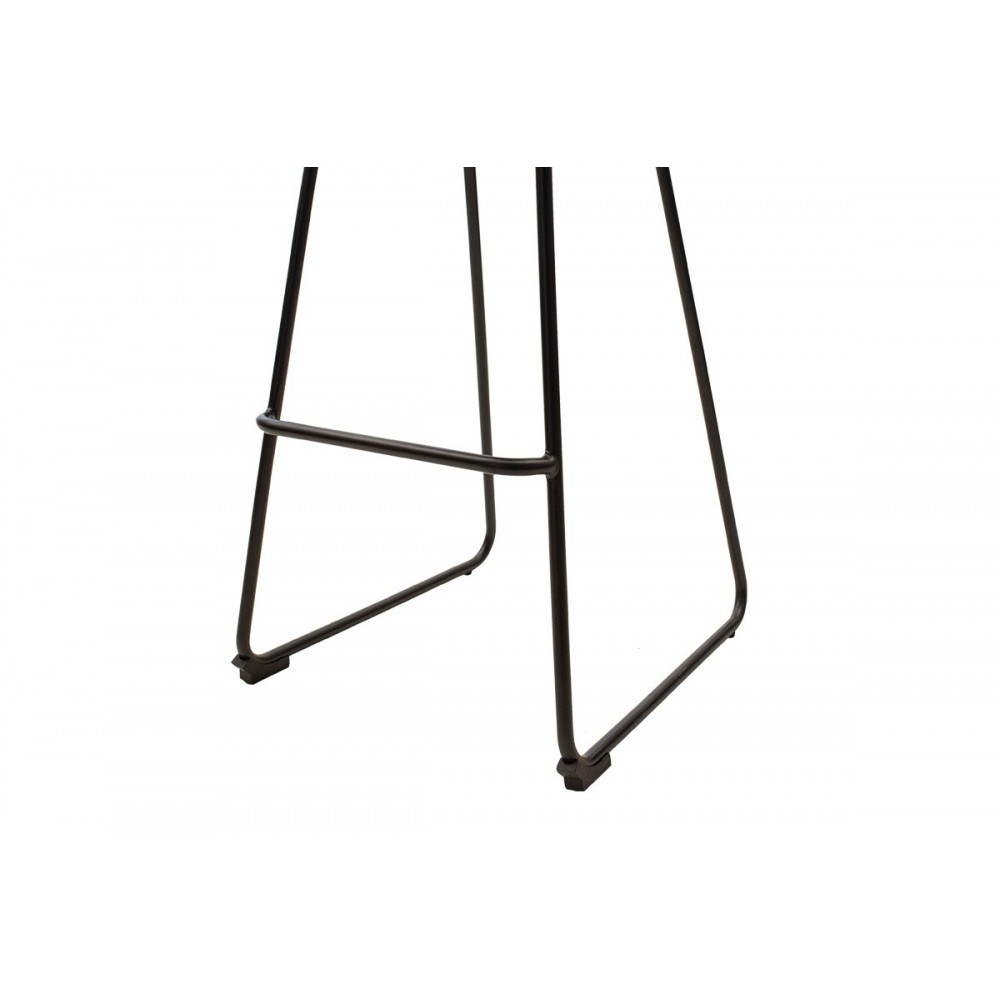 Σκαμπώ μπαρ "THEO" από μέταλλο/PU σε μαύρο χρώμα 48x5x103