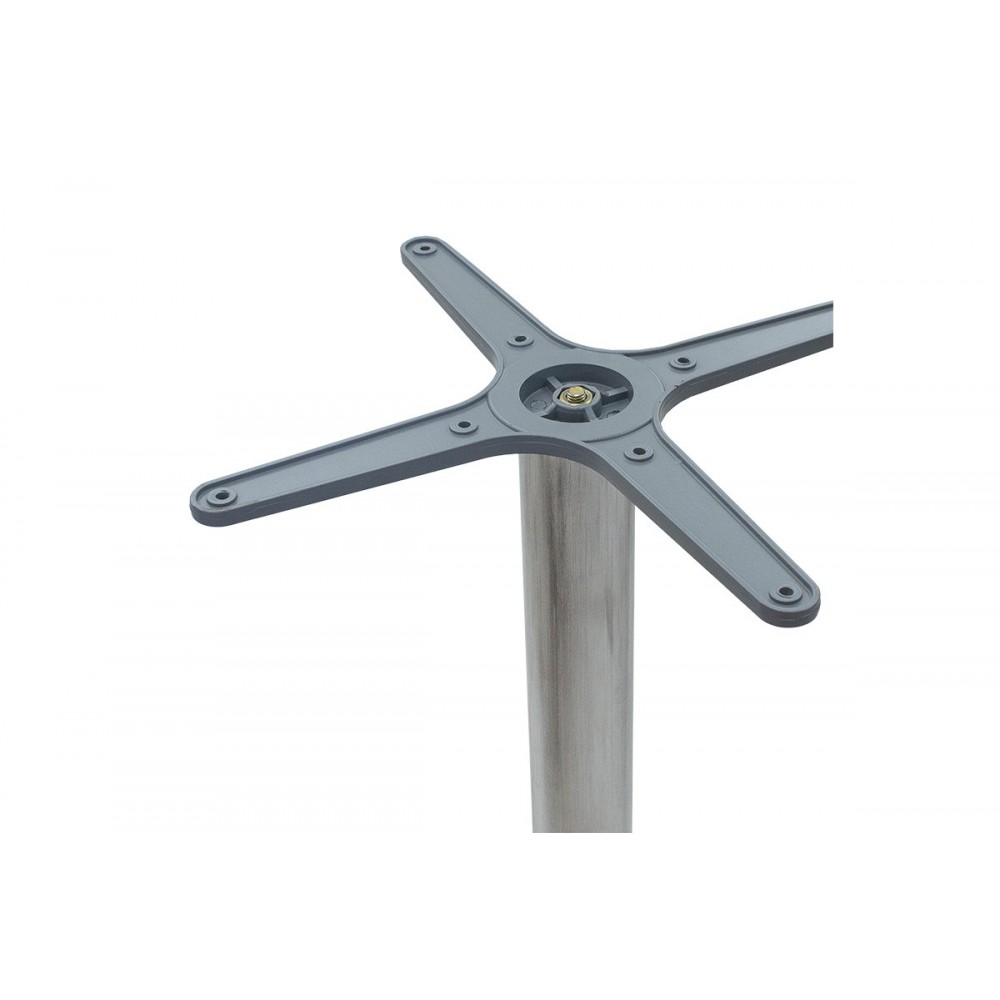 Βάση τραπεζιού "HIP" αλουμινίου τρίνυχη σε ασημί χρώμα 52x52x72