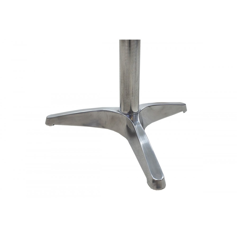 Βάση τραπεζιού "HIP" αλουμινίου τρίνυχη σε ασημί χρώμα 52x52x72