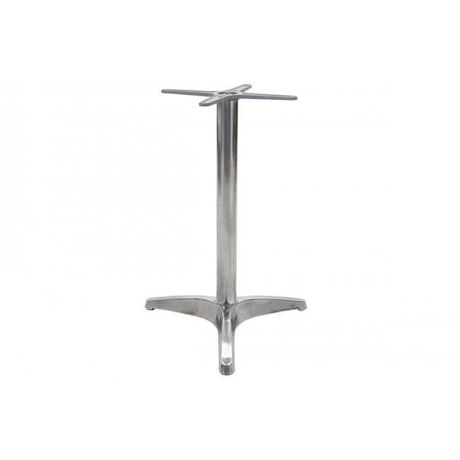 Βάση τραπεζιού "HIP" αλουμινίου τρίνυχη σε ασημί χρώμα 52x52x72