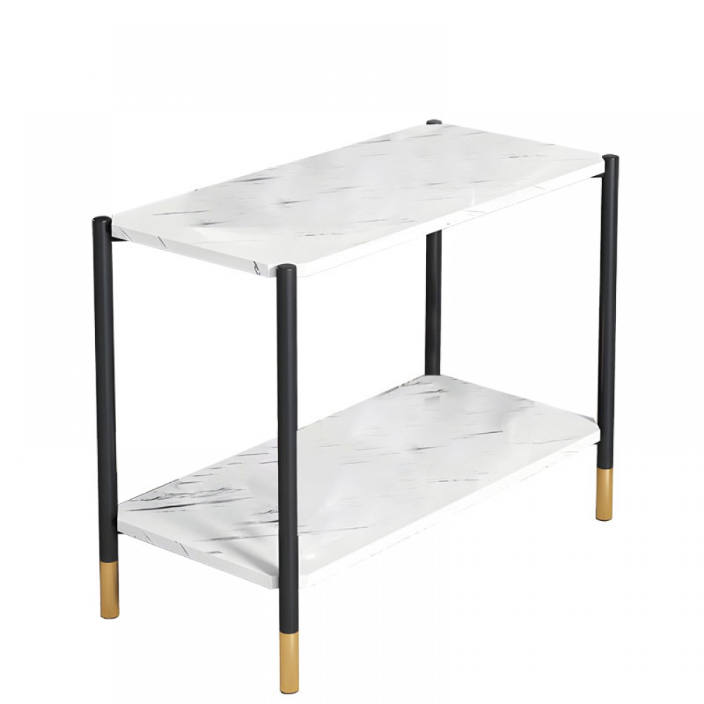 Τραπέζι βοηθητικό "MARA" σε χρώμα λευκό μαρμάρου 80x40x55cm