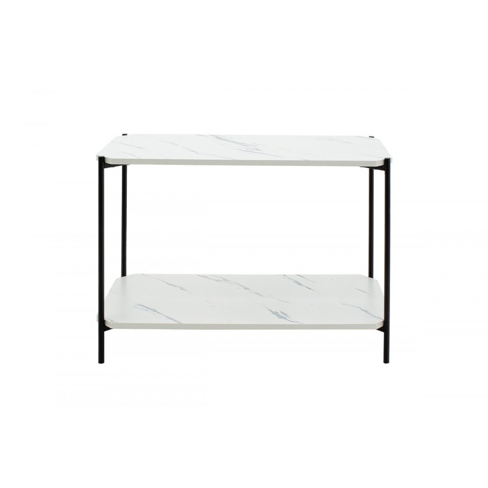 Τραπέζι βοηθητικό "MARA" σε χρώμα λευκό μαρμάρου 80x40x55cm
