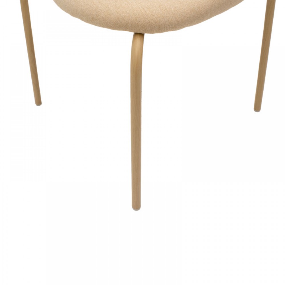 Καρέκλα "JAMES" από rattan/ύφασμα σε χρώμα μπεζ 46.5x50x79.5