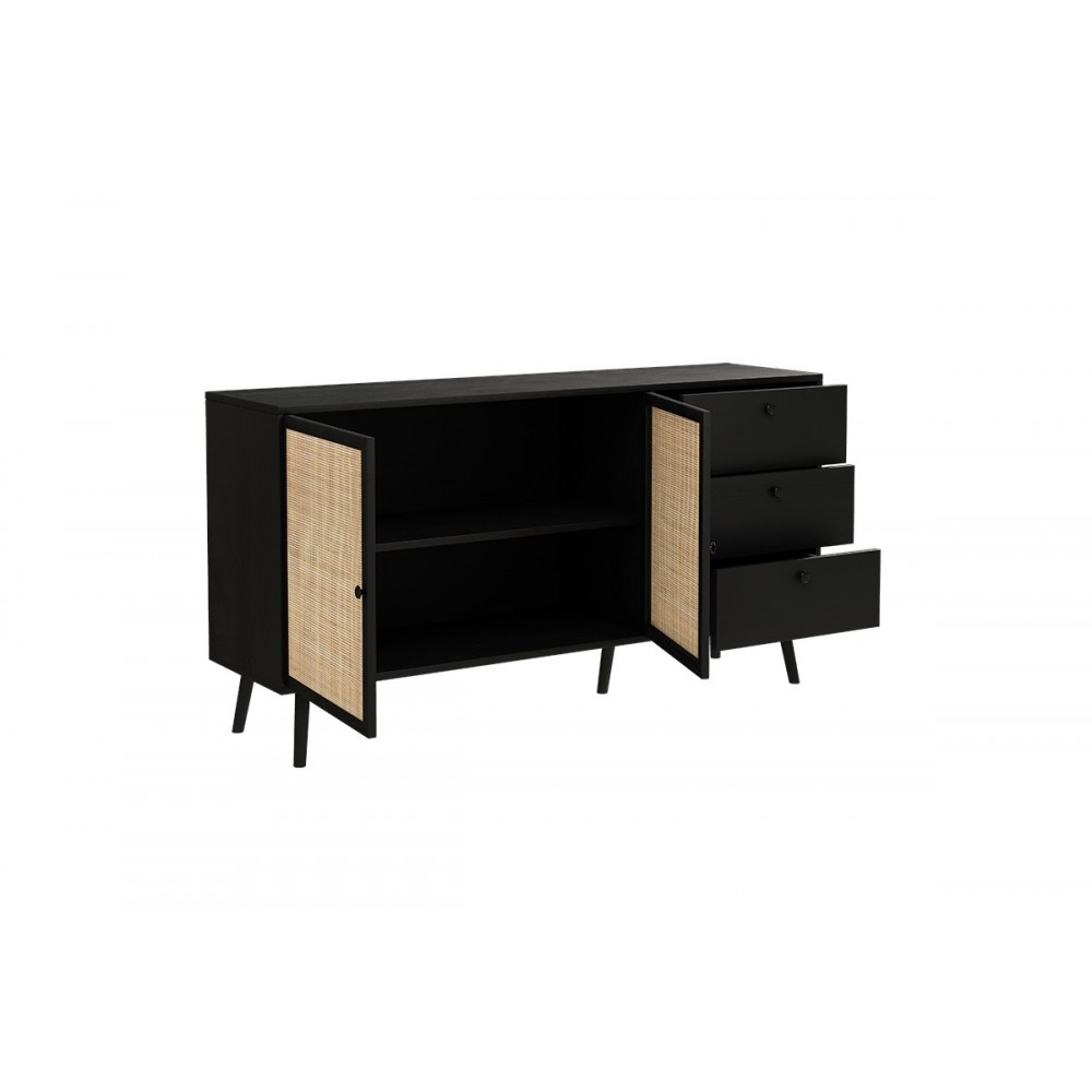 Μπουφές "OSLO" σε χρώμα μαύρο 150x39x79