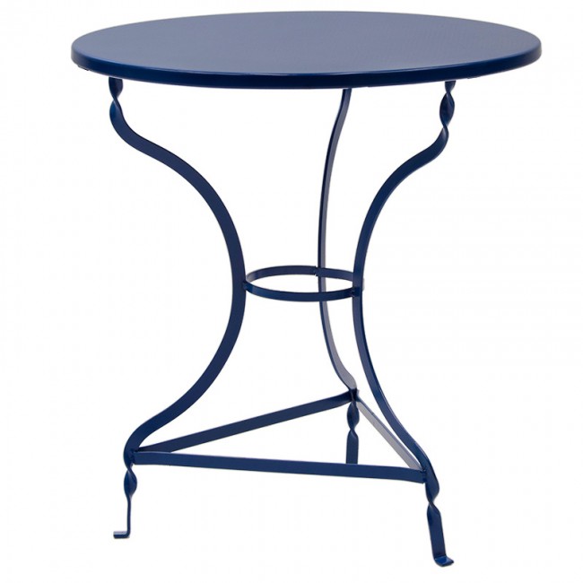Τραπέζι "ΝΟΑΗ" από μέταλλο σε χρώμα μπλε Φ70x72