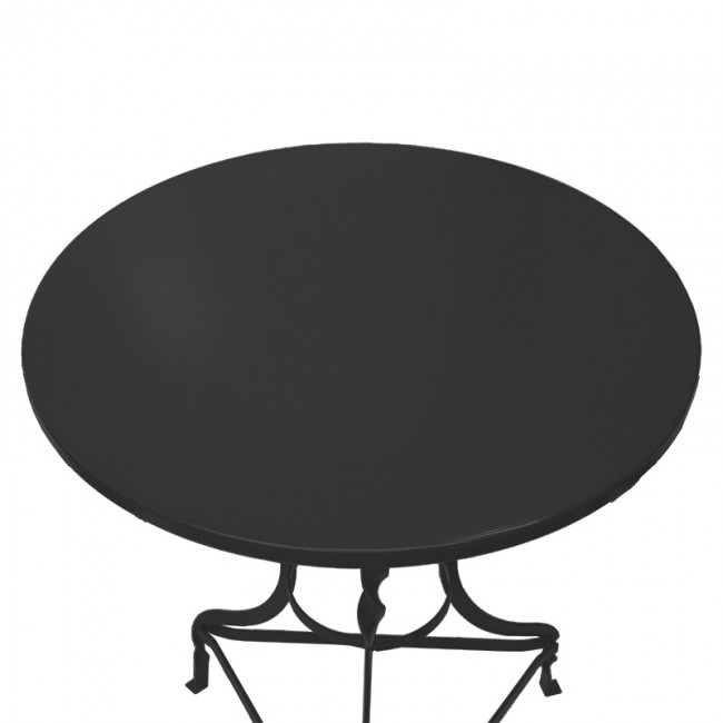 Τραπέζι "ΝΟΑΗ" από μέταλλο σε χρώμα μαύρο Φ70x72