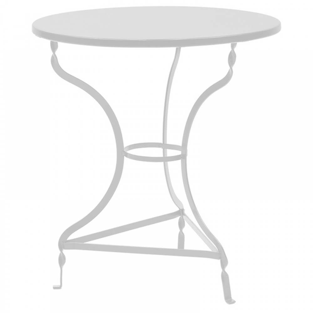 Τραπέζι "ΝΟΑΗ" από μέταλλο σε χρώμα λευκό Φ70x72