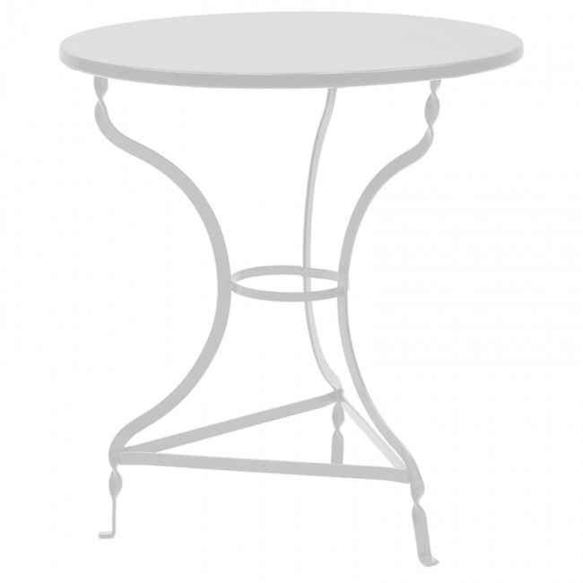Τραπέζι "ΝΟΑΗ" από μέταλλο σε χρώμα λευκό Φ70x72