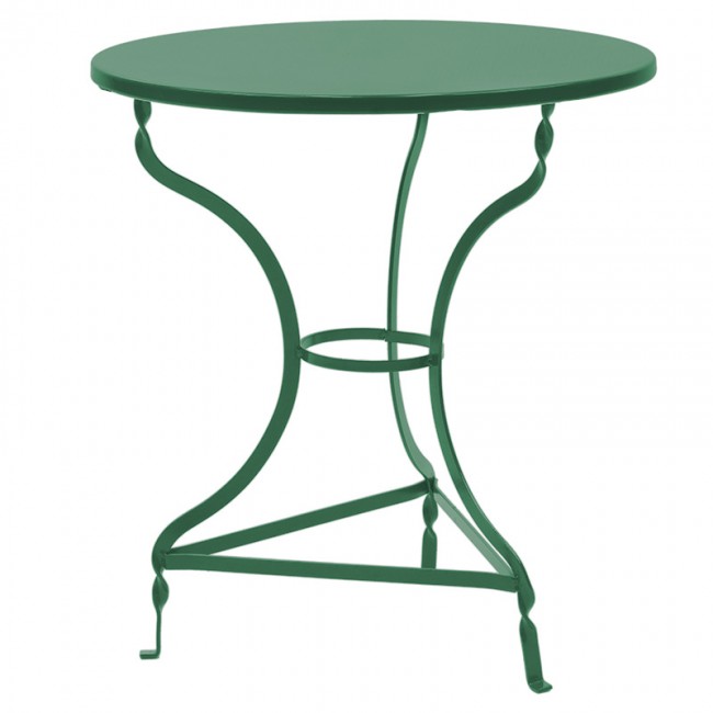 Τραπέζι "ΝΟΑΗ" από μέταλλο σε χρώμα πράσινο Φ70x72
