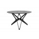 Τραπέζι "CALIX" από μέταλλο/MDF σε γκρι/μαύρο χρώμα Φ120x76