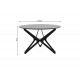Τραπέζι "CALIX" από μέταλλο/MDF σε γκρι/μαύρο χρώμα Φ120x76
