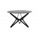 Τραπέζι "CALIX" από μέταλλο/MDF σε γκρι/μαύρο χρώμα Φ120x76
