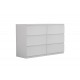 Συρταριέρα "CINDY" με 6 συρτάρια σε λευκό χρώμα 120x40x75