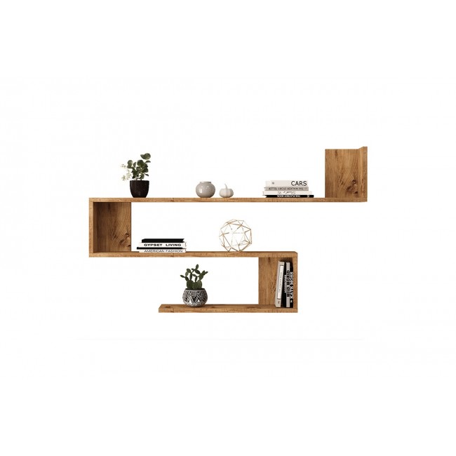 Ραφιέρα τοίχου "BELINDA" σε sonoma χρώμα 120x14.5x71.4