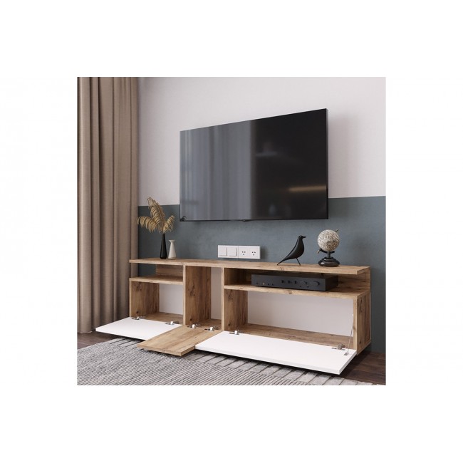 Έπιπλο τηλεόρασης ''ELANA" σε sonoma/λευκό χρώμα 150x29.5x46.3