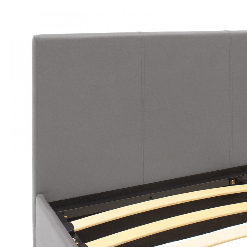 Κρεβάτι "NORSE" από τεχνόδερμα σε γκρι χρώμα 160x200