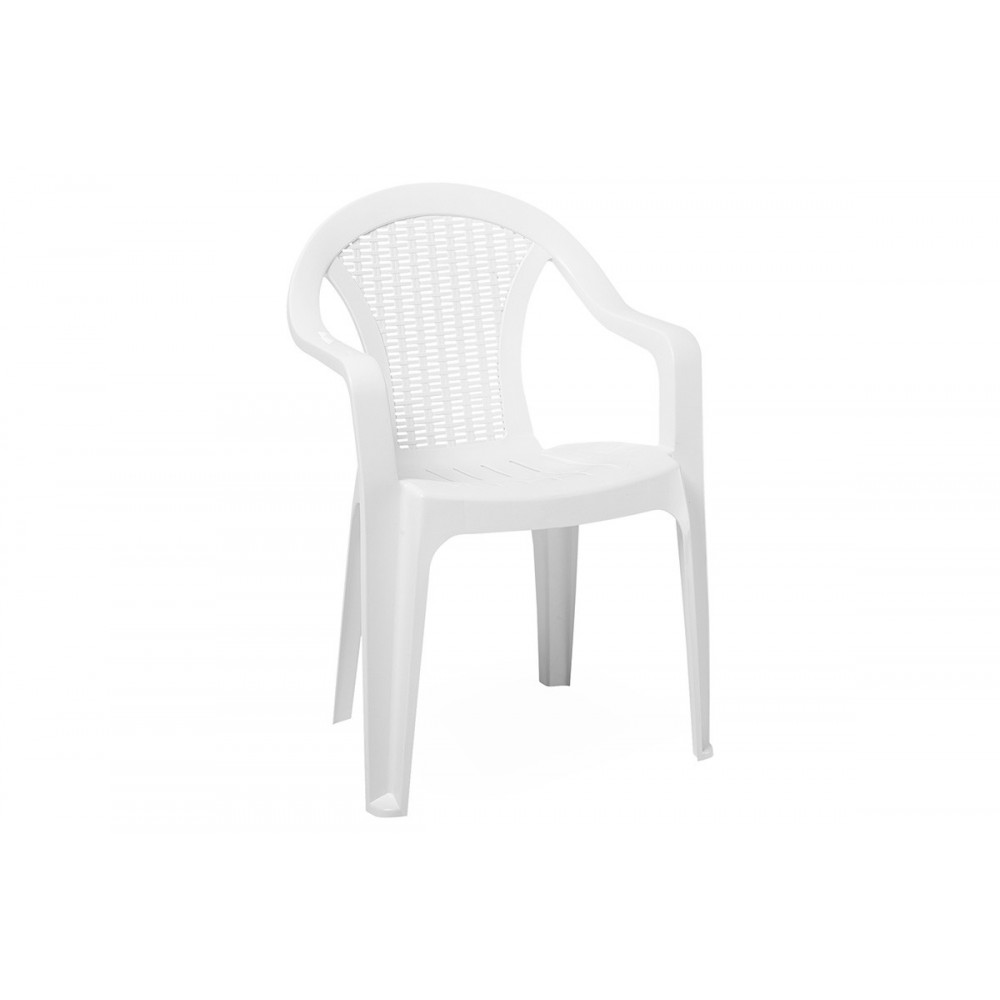 Πολυθρόνα εξωτερικού χώρου "HEADWAY" από PP σε λευκό χρώμα 56x42x78