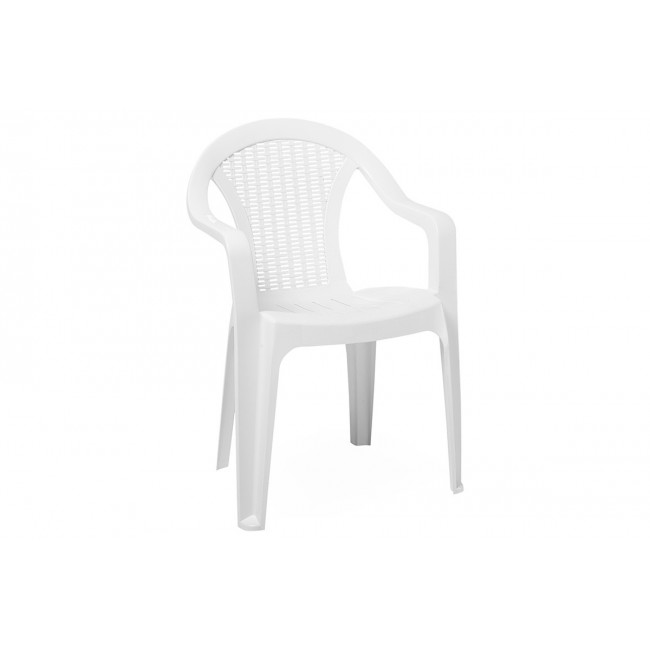 Πολυθρόνα εξωτερικού χώρου "HEADWAY" από PP σε λευκό χρώμα 56x42x78