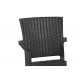 Πολυθρόνα εξωτερικού χώρου "HALCYON" από PP σε ανθρακί χρώμα 57,5x59,5x86