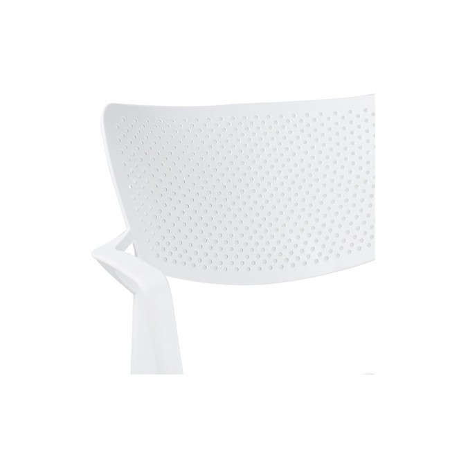 Πολυθρόνα εξωτερικού χώρου "FRONTLINE" από PP σε λευκό χρώμα 56x50x83