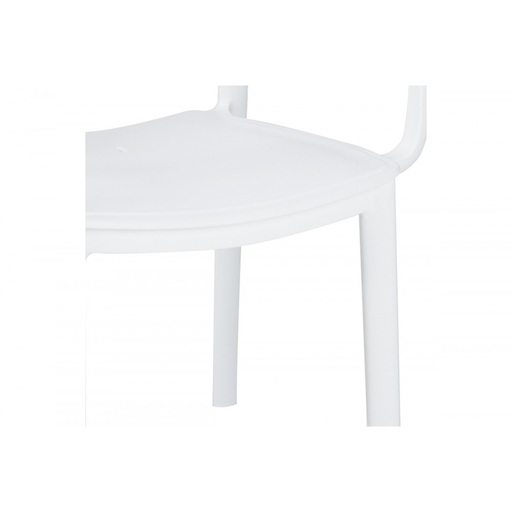 Πολυθρόνα εξωτερικού χώρου "FRONTLINE" από PP σε λευκό χρώμα 56x50x83