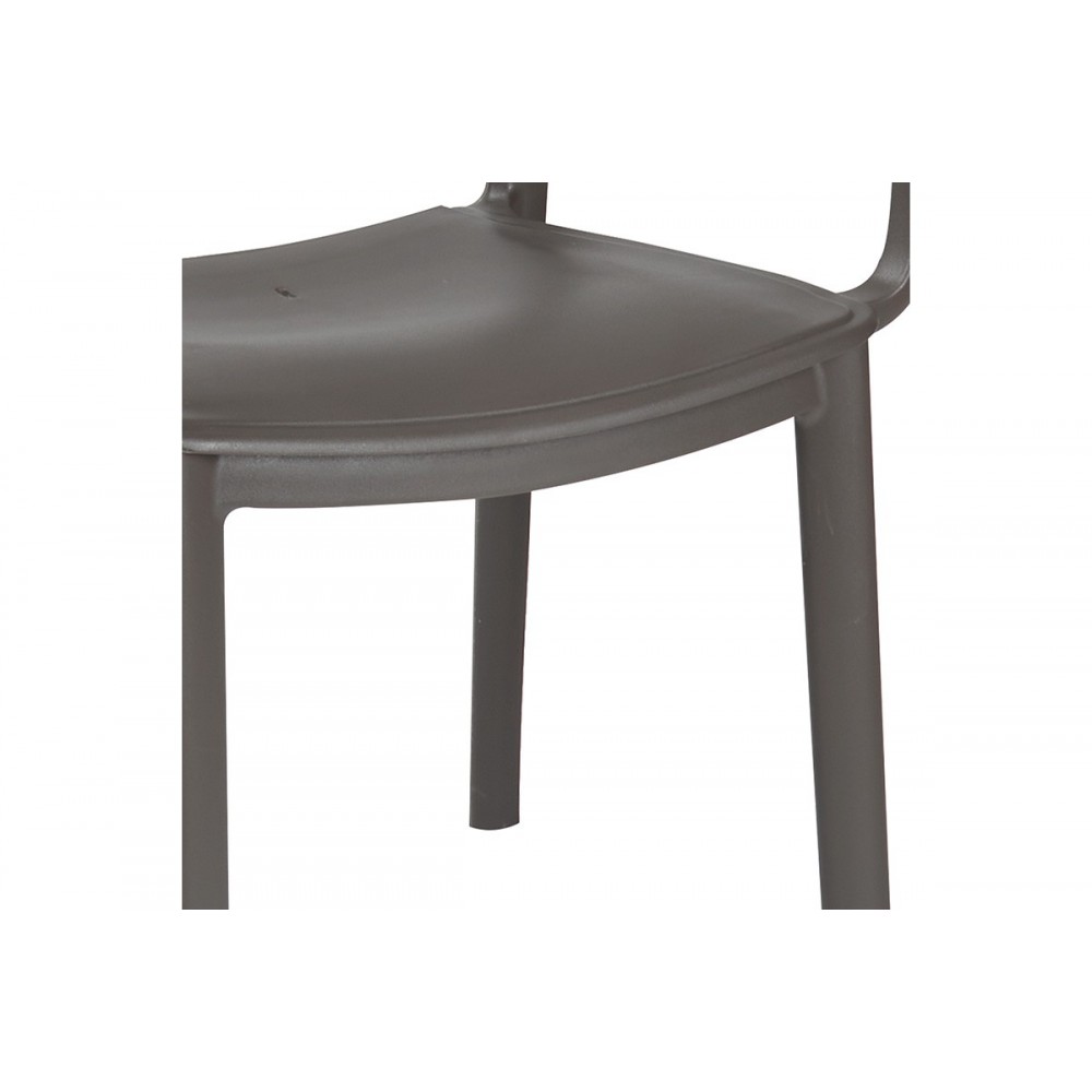 Πολυθρόνα εξωτερικού χώρου "FRONTLINE" από PP σε ανθρακί χρώμα 56x50x83