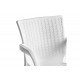 Πολυθρόνα εξωτερικού χώρου "FESTIVE" από PP σε λευκό χρώμα 60x60x82