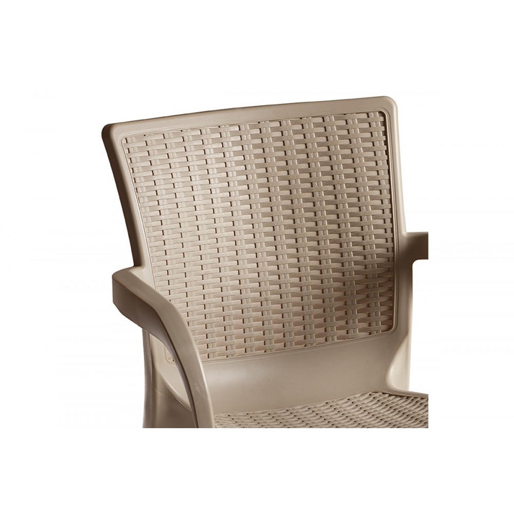 Πολυθρόνα εξωτερικού χώρου "FESTIVE" από PP σε καπουτσίνο χρώμα 60x60x82