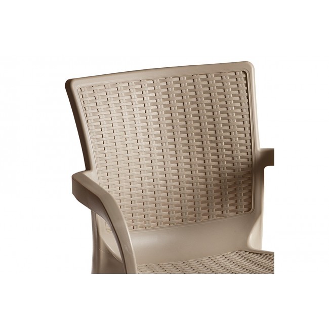 Πολυθρόνα εξωτερικού χώρου "FESTIVE" από PP σε καπουτσίνο χρώμα 60x60x82