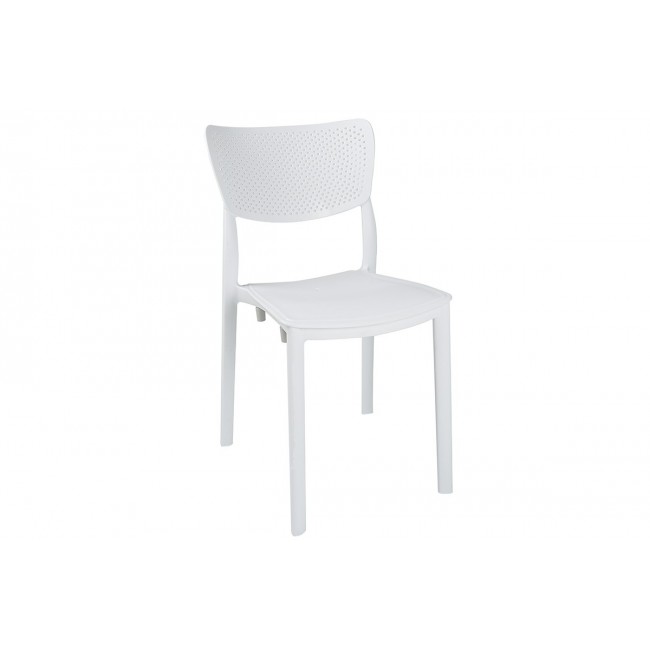 Καρέκλα εξωτερικού χώρου "IGNITE" από PP σε λευκό χρώμα 44x53x84