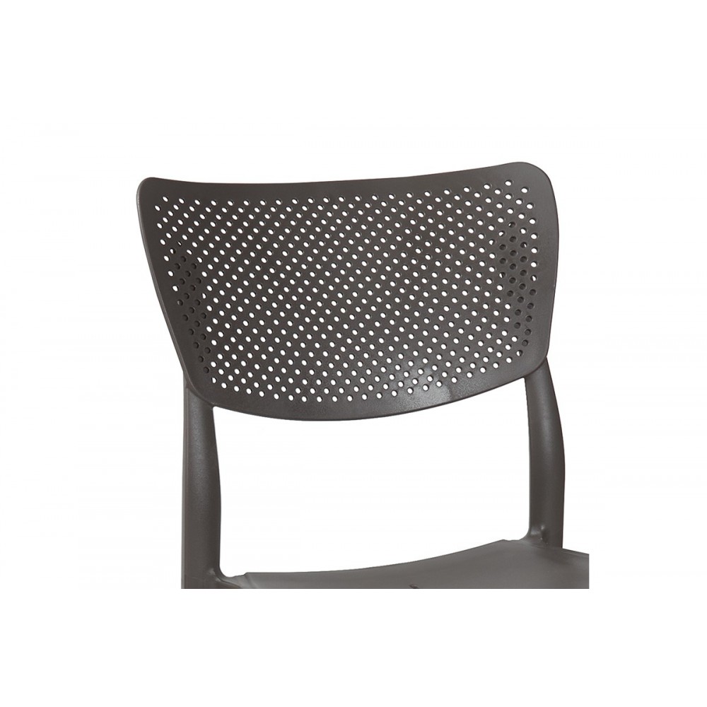 Καρέκλα εξωτερικού χώρου "IGNITE" από PP σε ανθρακί χρώμα 44x53x84