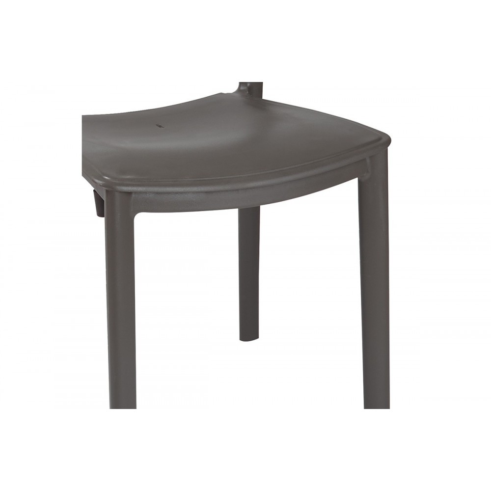 Καρέκλα εξωτερικού χώρου "IGNITE" από PP σε ανθρακί χρώμα 44x53x84