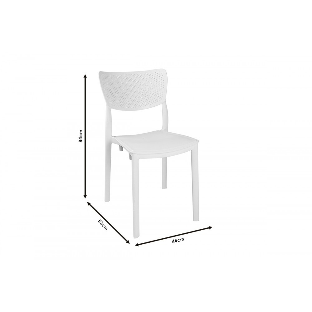 Καρέκλα εξωτερικού χώρου "IGNITE" από PP σε ανθρακί χρώμα 44x53x84