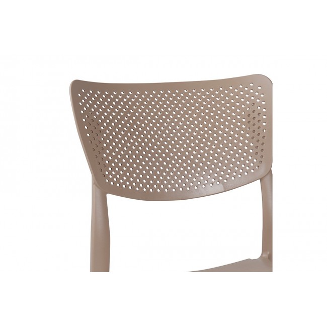 Καρέκλα εξωτερικού χώρου "IGNITE" από PP σε καπουτσίνο χρώμα 44x53x84