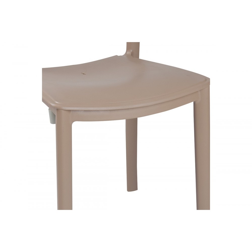 Καρέκλα εξωτερικού χώρου "IGNITE" από PP σε καπουτσίνο χρώμα 44x53x84