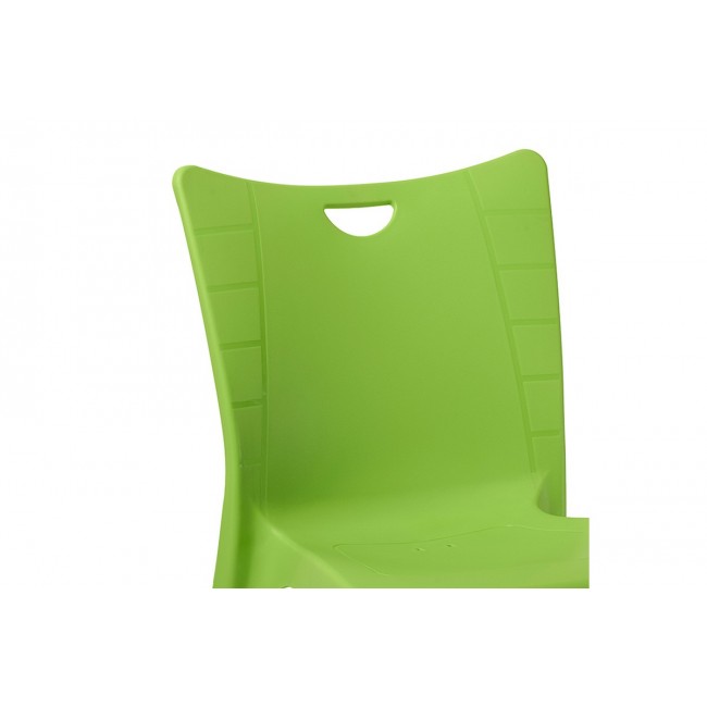 Καρέκλα εξωτερικού χώρου "CRAFTED" από PP-αλουμίνιο σε πράσινο-γκρι χρώμα 50x55x83