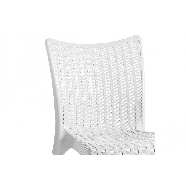Καρέκλα εξωτερικού χώρου "CONFIDENT" από PP σε λευκό χρώμα 50x55x83