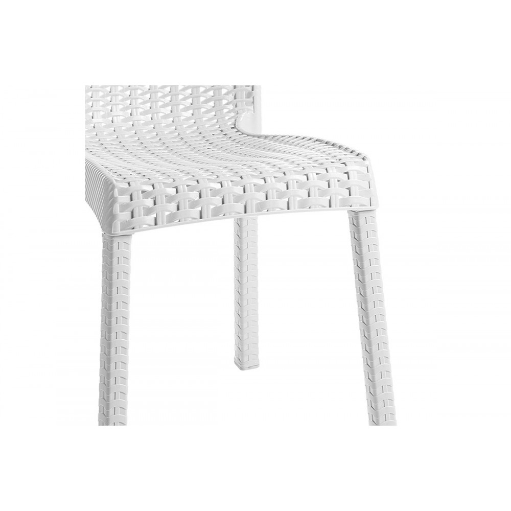 Καρέκλα εξωτερικού χώρου "CONFIDENT" από PP σε λευκό χρώμα 50x55x83