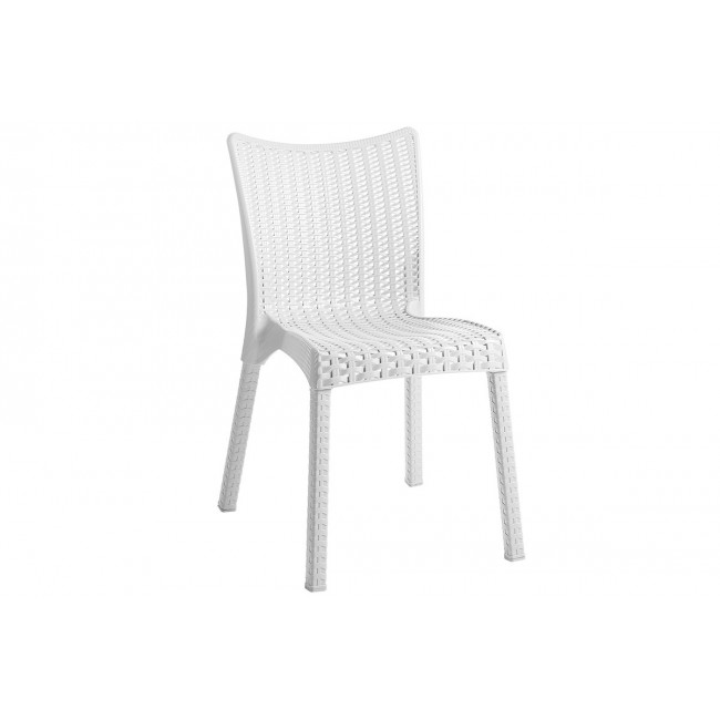 Καρέκλα εξωτερικού χώρου "CONFIDENT" από PP σε λευκό χρώμα 50x55x83