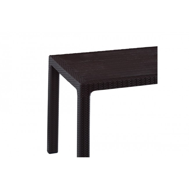 Τραπέζι εξωτερικού χώρου "EXPLORE" από PP σε καφέ χρώμα 150x90x73.5