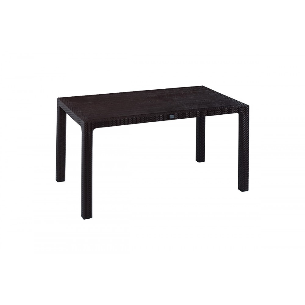 Τραπέζι εξωτερικού χώρου "EXPLORE" από PP σε καφέ χρώμα 150x90x73.5