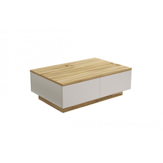 Τραπέζι σαλονιού "THUNDER" σε χρώμα σονόμα-λευκό 90x60x31.5