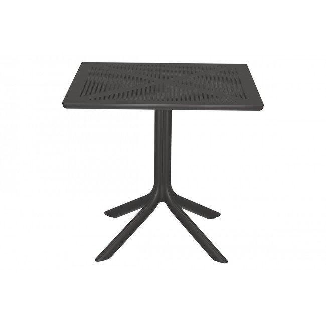 Τραπέζι "GROOVY" από PP σε χρώμα ανθρακί 80x80x74.5
