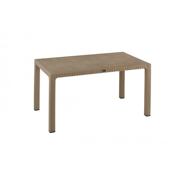 Τραπέζι εξωτερικού χώρου "EXPLORE" από PP σε καπουτσίνο χρώμα 150x90x73.5